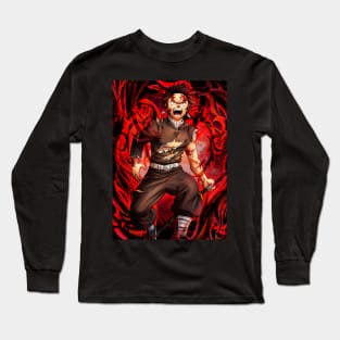 Dark flame demon boy Long Sleeve T-Shirt